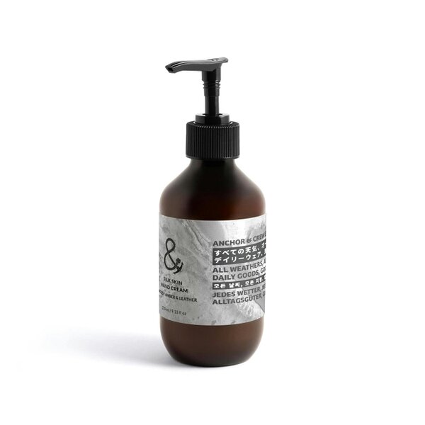 Anchor & Crew Woody Amber & Leather Natural Silk Skin Hand Cream (270ml)