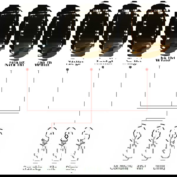 Living and Home 3 Lighting Modes & Touch Screen Control Hollywood Vanity Mirror Tabletop Cosmetic Mirror For Bedroom