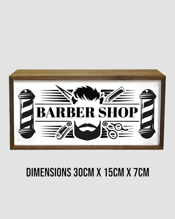 Light Box Barber Shop Sign