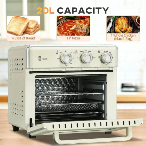 Bobobiy 20L 90-230℃ Mini Electric Oven - Cream