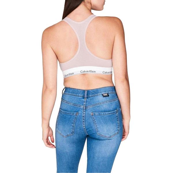 Calvin Klein Womens/Ladies Logo Cotton Blend Bralette - Pink - 