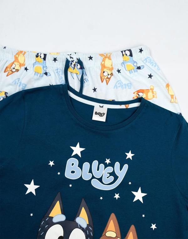 Bluey Womens Multicoloured Family Long Sleeve Long Leg Pyjama Set