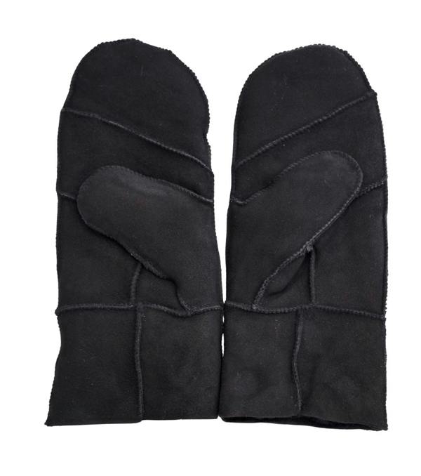 Infinity Leather Womens Genuine Real Sheepskin Suede Mittens Warm Gloves