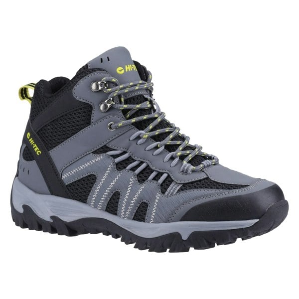 Hi-Tec Jaguar Mid Polyester Men's Graphite/Black/Citron Hiking Boots
