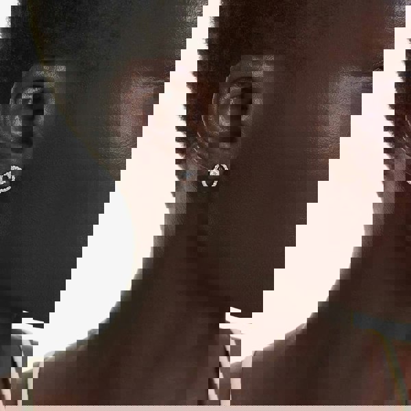 Swarovski Constella Rose Gold Tone Plated Circle Stud Earrings 5692263