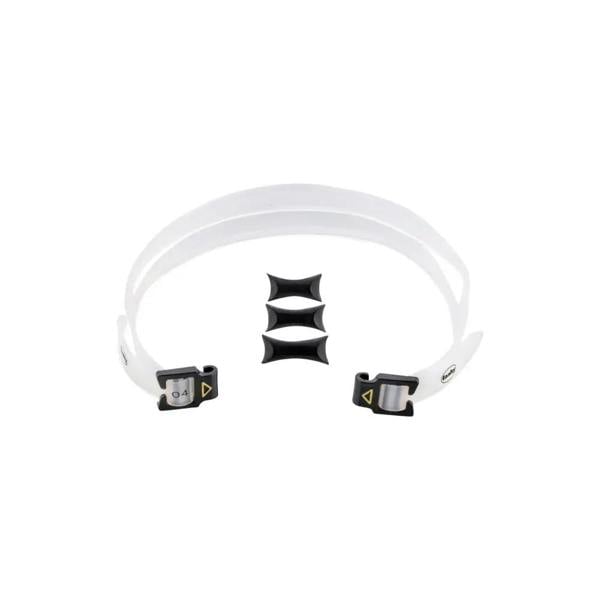Fashy single optical goggle kit with white silicone wristband and gold accents