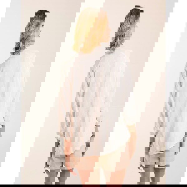 Blue Vanilla Floral Embroidered Bust Top