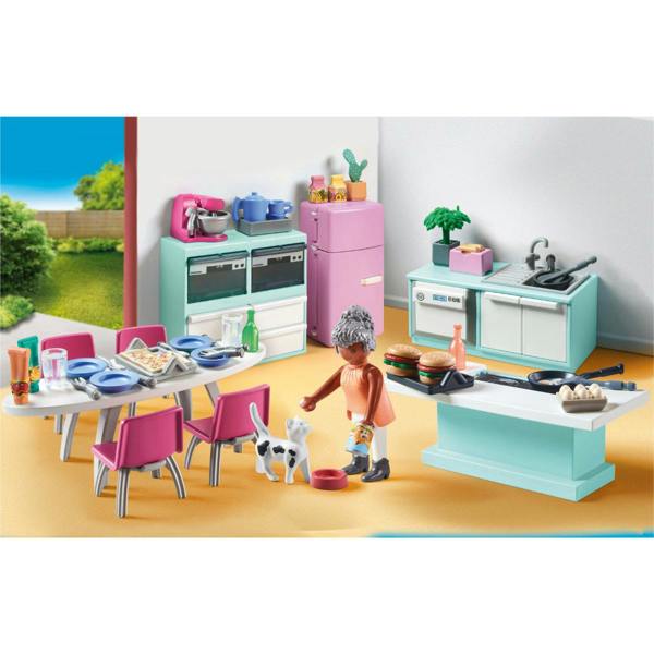 Playmobil Kitchen with Dining Table - 71608 Playset