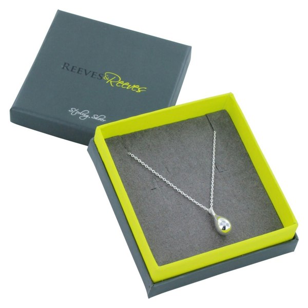 Sterling Silver Tear Drop Necklace - Reeves & Reeves