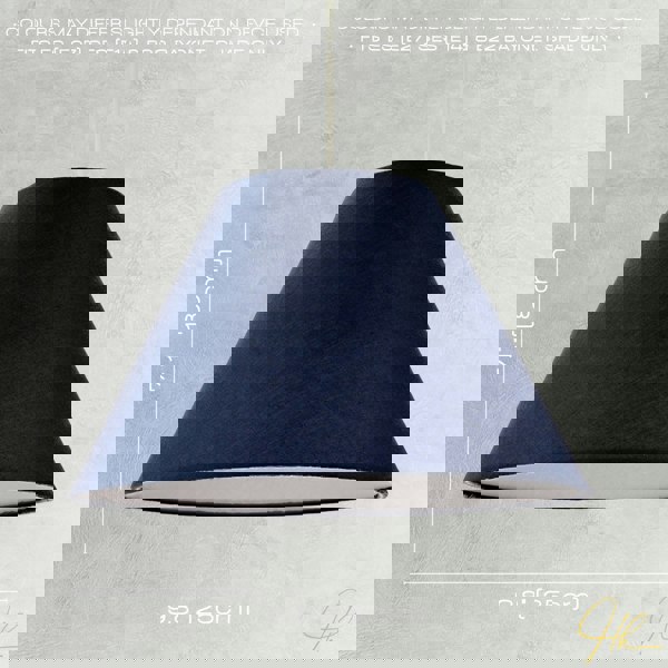 10 Inch Navy Blue Cotton Coolie Lampshade for Table Lamp or Pendant Image 6