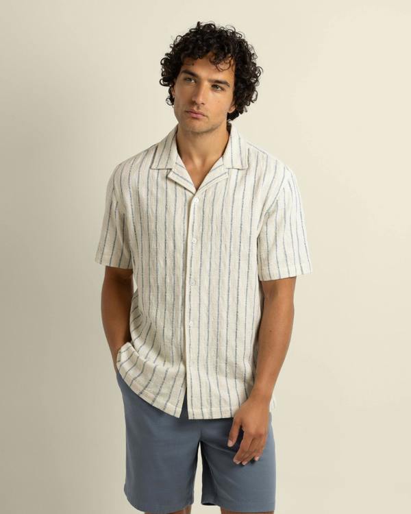 Larsson & Co Elias - Stripe Jacquard Short Sleeve Shirt