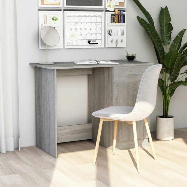 Berkfield Desk Grey Sonoma 100x50x76 cm Engineered Wood
