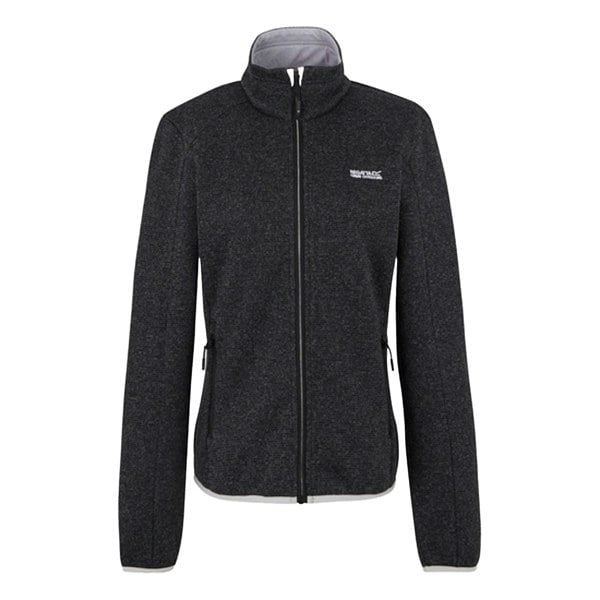 Regatta Womens Newhill Full Zip Fleece Jacket - Black/Oyster Mushroom