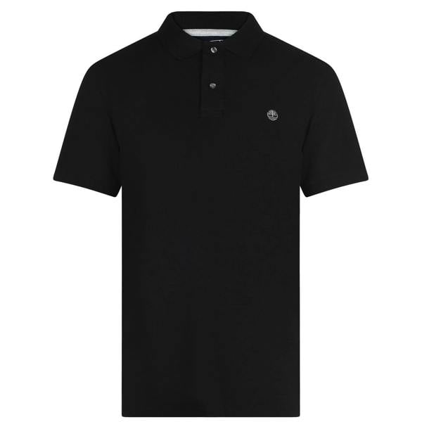 Timberland Mens Miller Short-Sleeved Polo Shirt - Black - 