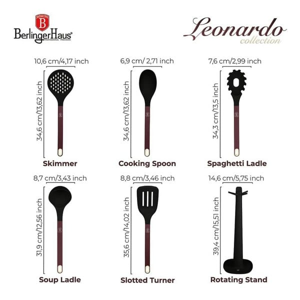 Kitchen tool set with stand Berlinger Haus BH8620 Leonardo