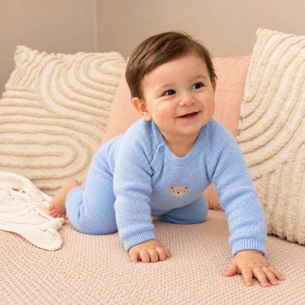 Mini Cuddles Little Bear Sleepsuit (Blue)