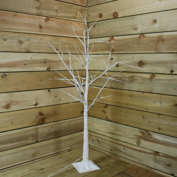 Samuel Alexander 2.4m (8ft) Indoor Outdoor Christmas Lit Birch Tree with 136 Ice White LEDs