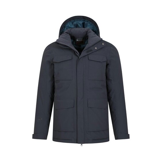 Mountain Warehouse Mens Concord Extreme Down Long Length Jacket - Blue