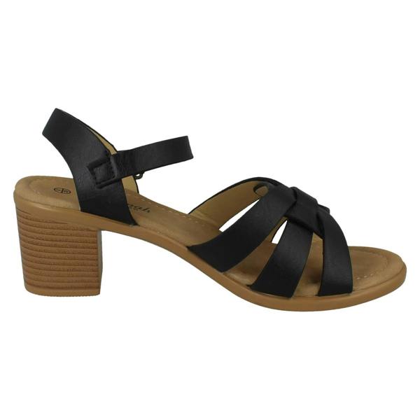 Savannah Ladies Savannah Buckle Fastening Heeled Summer Sandals F12102