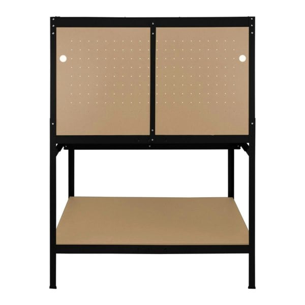 Monster Racking Workbench with Pegboard, Drawer & Light – Black