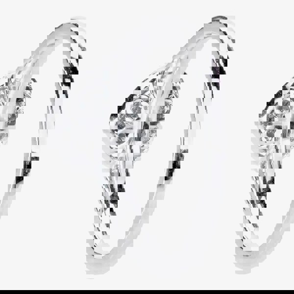 T. H. Baker 9ct White Gold 0.25ct Diamond Heart Cluster Ring TH014657R