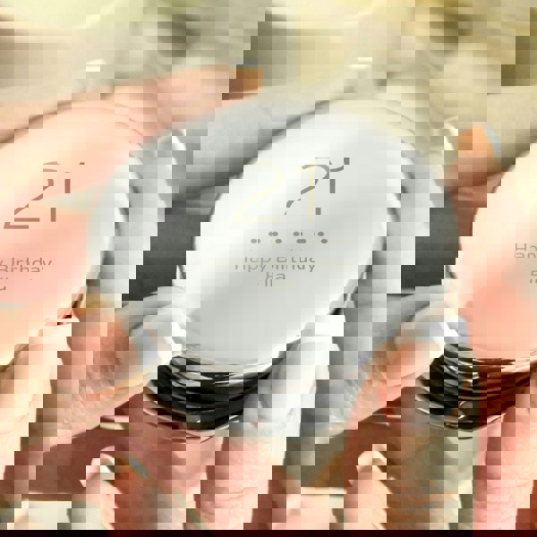 Personalised Memento Company Personalised Birthday Big Age Round Compact Mirror