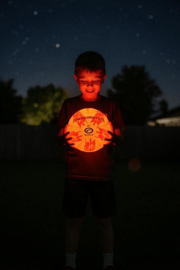 LED Light-Up Football Size 5 – Glow in the Dark - Optimum