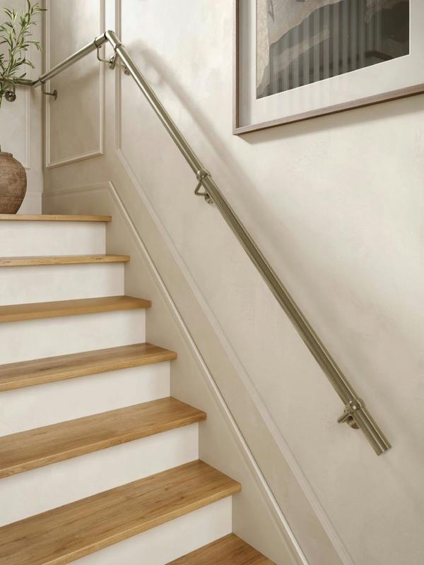 Handrails Direct Loxley Antique Brass Quarter Landing Handrail