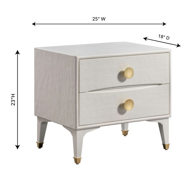 Furniture Edit Divine White Nightstand Bedside Table