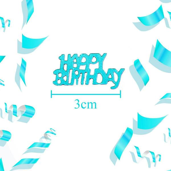 2.9cm Blue and Silver Happy Birthday Confetti Table Scatter for Party Decorations image 3
