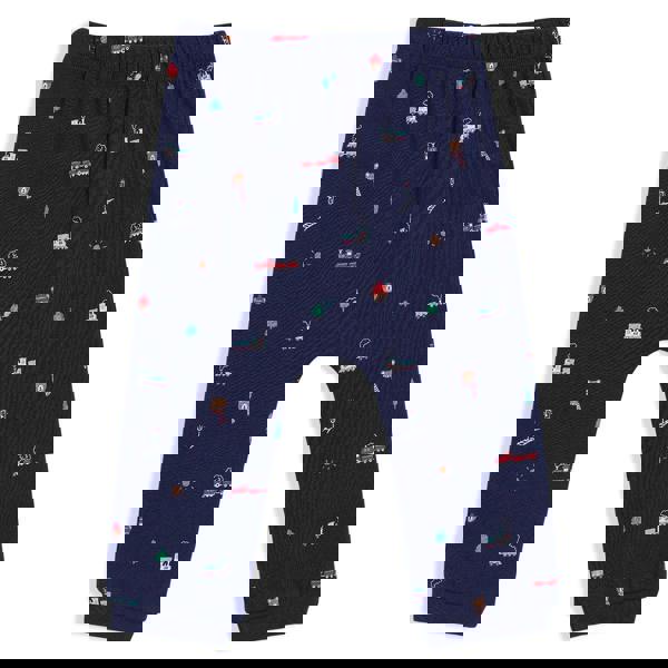 Baby Boys Novelty Printed 2pc Set, Navy Blue - Minicuddles