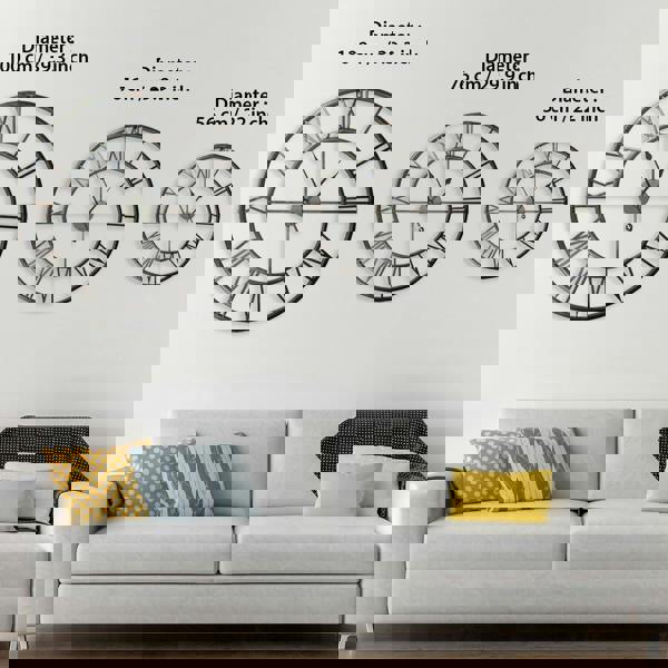 WALPLUS WC2083 - Roman No. Iron Wall Clock - 56 cm / 22 in