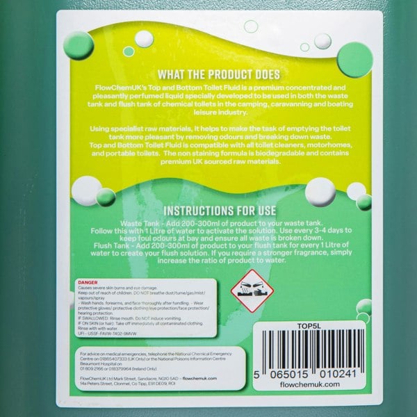 Samuel Alexander 5 Litre Top and Bottom Eco Toilet Fluid