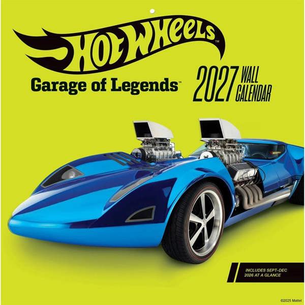 Chronicle Books Hot Wheels, Garage of Legends Calendar 2027, Wall Calendars, Month To View, Transport, Gift