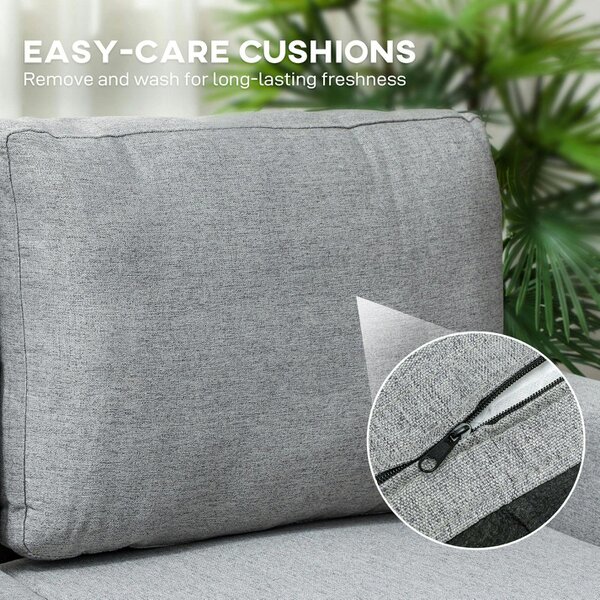 Wyld Haus Fima Light Grey Fabric Upholstered 3 Seater Sofa Bed With Storage