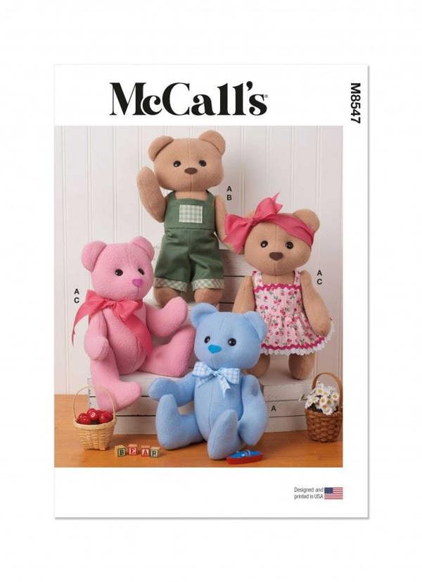 McCalls 8547 Paper Sewing Pattern – Toy, Size One Size, Intermediate
