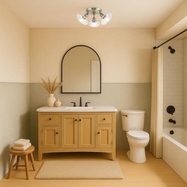 COSYLYTE Milan Bathroom Clustered Ribbed Glass Spotlight
