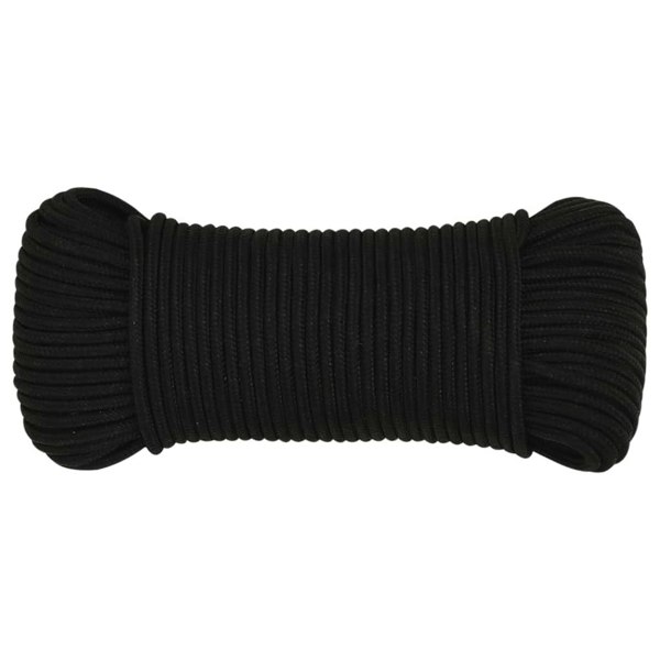 Berkfield Work Rope Black 3 mm 250 m Polyester
