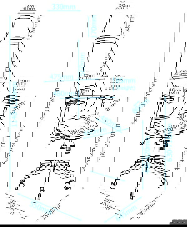 Dorel Home Clifton office chair with wheels in black
