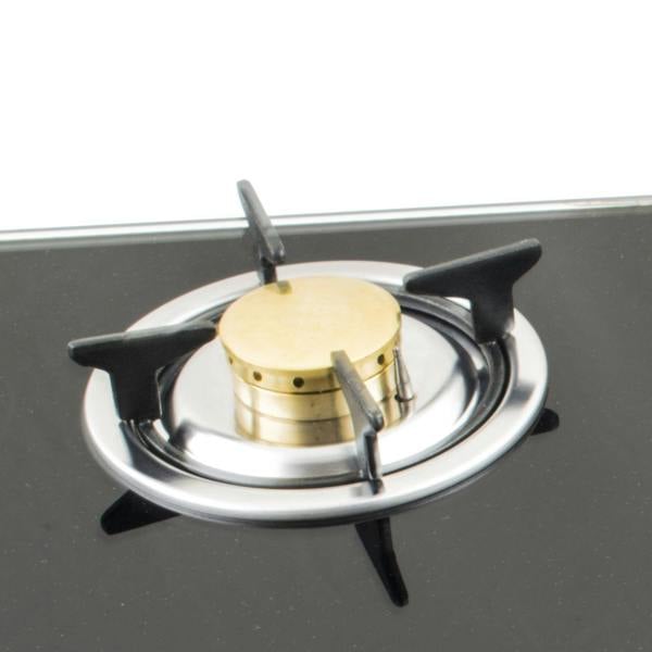 NJ NGB-S3 Black Glass 3 Burners Gas Cooker with Automatic Piezo Ignition