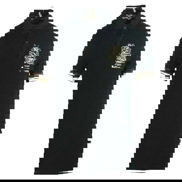 Aquascutum Mens Aldis Crest Logo Polo Shirt - Black