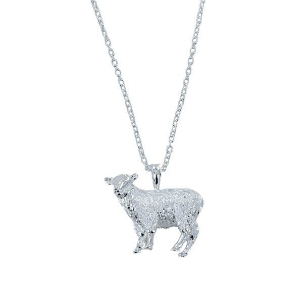 Sterling Silver 3D Sheep Necklace - Reeves & Reeves