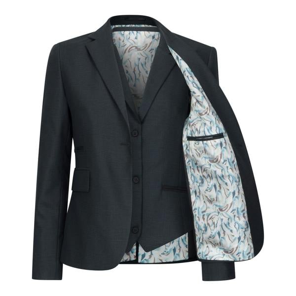 TruClothing Women's Olive Three-Piece Tailored Fit Suit in Prince of Wales Check