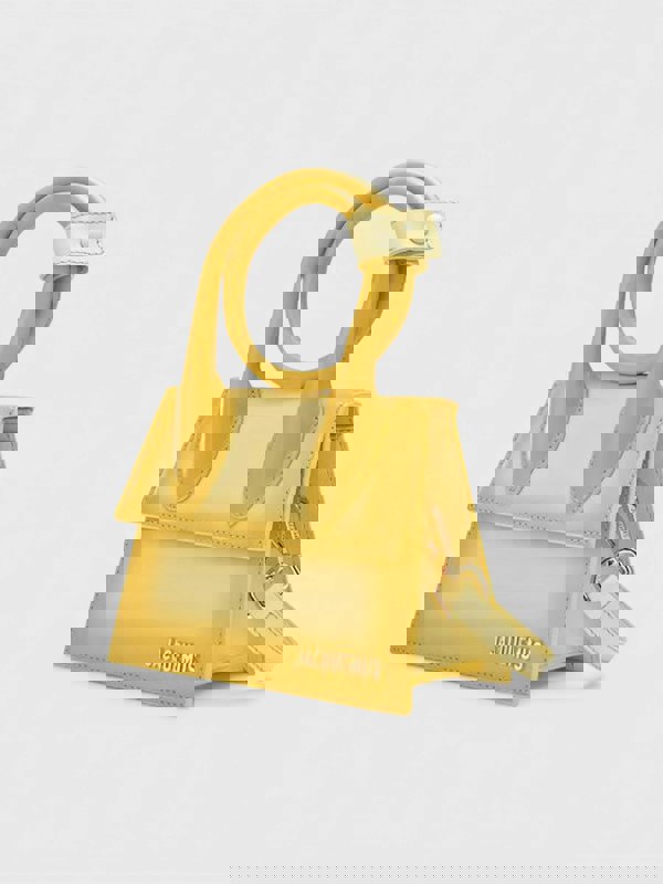 Jacquemus Le Chiquito Noeud Bag in Yellow Leather
