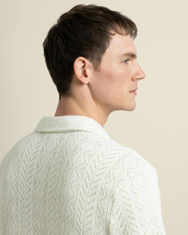 Larsson & Co Tait - Diamond Crochet Short Sleeve Shirt