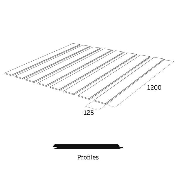 Cheshire Mouldings WPKT7A Tongue And Grove Wall Panel Kit (T) 9mm (W) 125mm (L) 1200mm