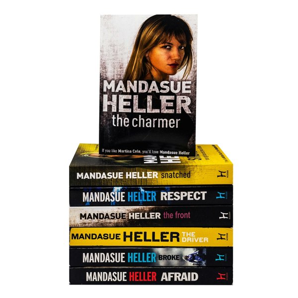 Mandasue Heller 7 Book Set Snatched, The Charmer, Respect, The Front, The Driver, Broke, Afraid