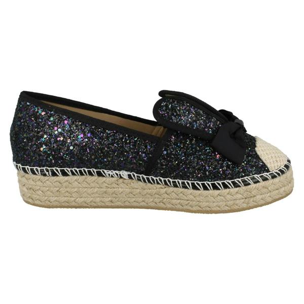 Spot On Ladies Spot On Glitter Bunny Ears Espadrilles