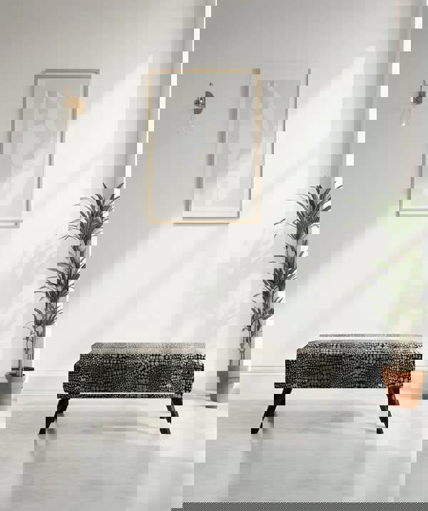 Premium nubani leopard pattern fabric footstool pouffe coffee table - ISTOOLS