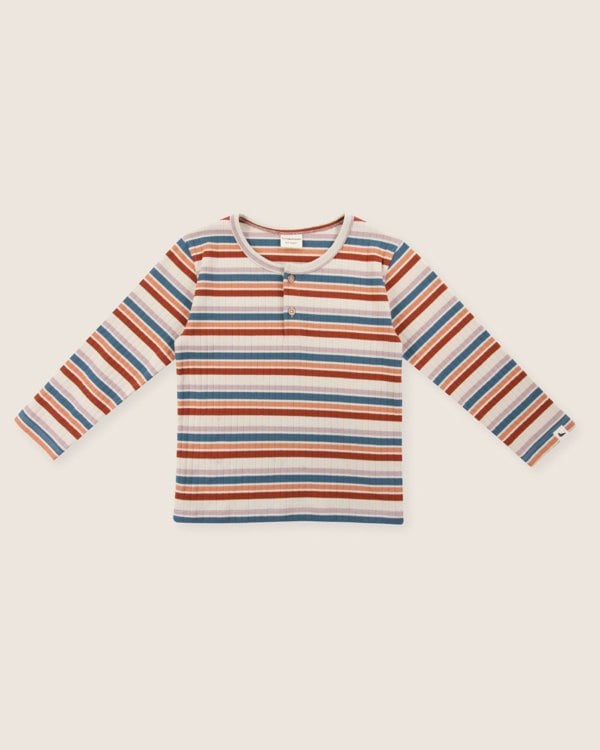 Multicolour Retro Stripe Print Top - image 2